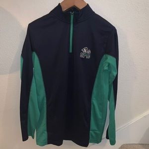 Champion Elite NOTRE DAME 1/4 Zip Navy Medium NWT